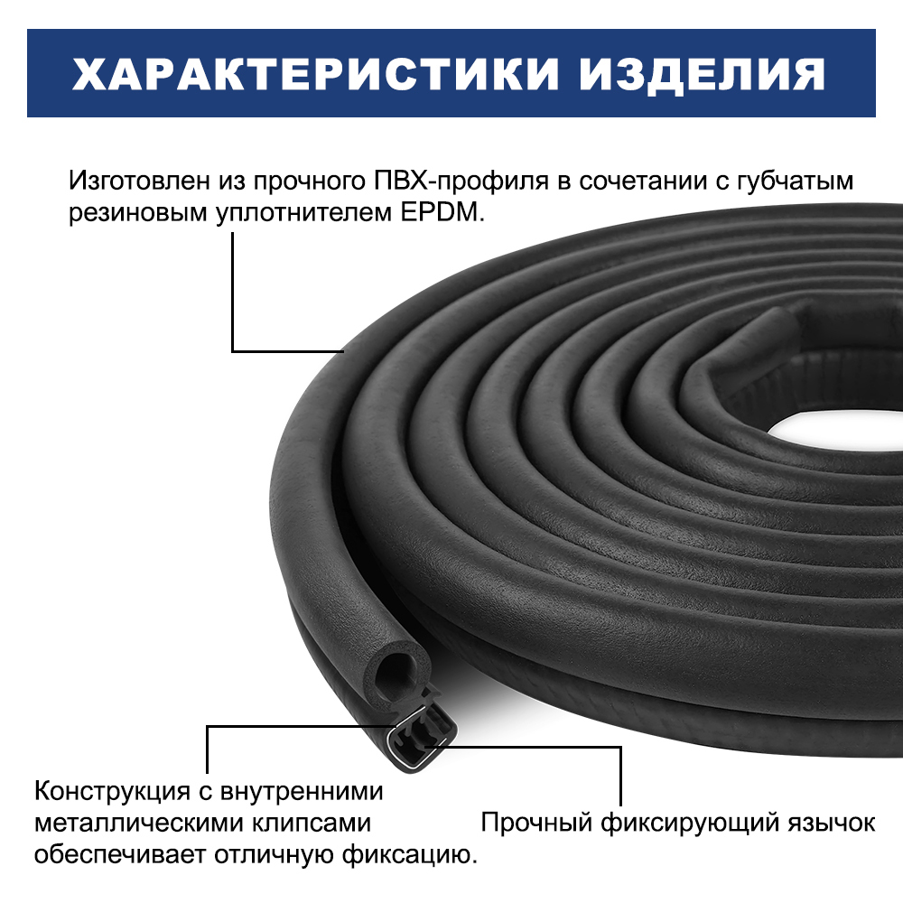 Уплотнитель кромки дверей
